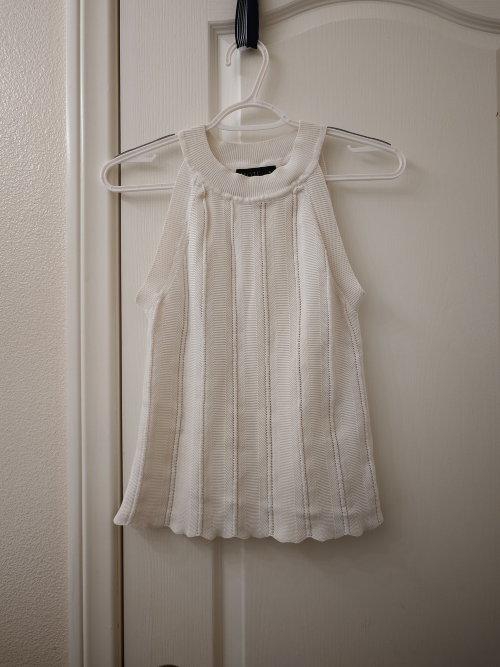 MOTF Cream Ribbed Knit Tank - Picture 3 of 6
